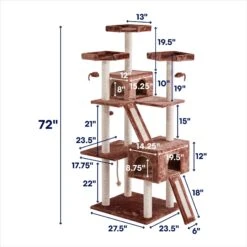 Frisco 72-in Large Base Faux Fur Cat Tree & Condo -Cat Supply Store 101809 PT1. AC SS1800 V1687792279