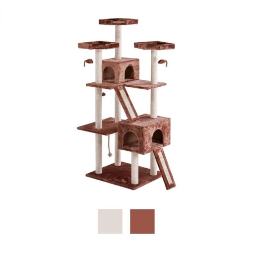 Frisco 72-in Large Base Faux Fur Cat Tree & Condo -Cat Supply Store 101809 PT5. AC SS1800 V1584453202