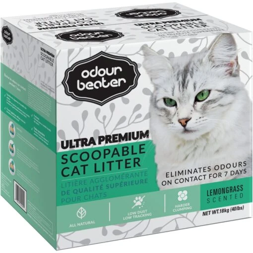 Odour Beater Lemongrass Cat Litter, 40-lb Bag -Cat Supply Store 1020958 MAIN. AC SS1800 V1700681538