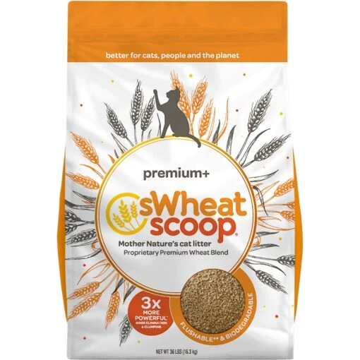 SWheat Scoop Premium+ Unscented Natural Clumping Wheat Cat Litter -Cat Supply Store 107357 MAIN. AC SS1800 V1605048151