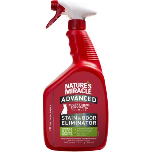 Nature's Miracle Advanced Cat Enzymatic Stain Remover & Odor Eliminator Spray, 32-oz Bottle -Cat Supply Store 115421 MAIN. AC SS1800 V1701453342