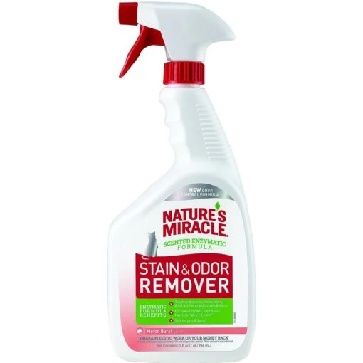 Nature's Miracle Cat Enzymatic Stain Remover & Odor Eliminator Spray, Melon Burst Scent, 32-oz Bottle -Cat Supply Store 115434 MAIN. AC SS1800 V1490737730