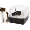 IRIS USA Open Top Litter Box With Scatter Shield & Scoop -Cat Supply Store 116462 MAIN. AC SS1800 V1680803919