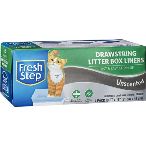 Fresh Step Products Drawstring Litter Box Liner, 7 Count, Jumbo, Unscented -Cat Supply Store 118176 MAIN. AC SS1800 V1492197700