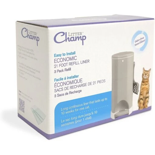 Litter Champ Cat Litter Waste Disposal System Scented Refill Liner, 3 Count -Cat Supply Store 127921 MAIN. AC SS1800 V1568668927