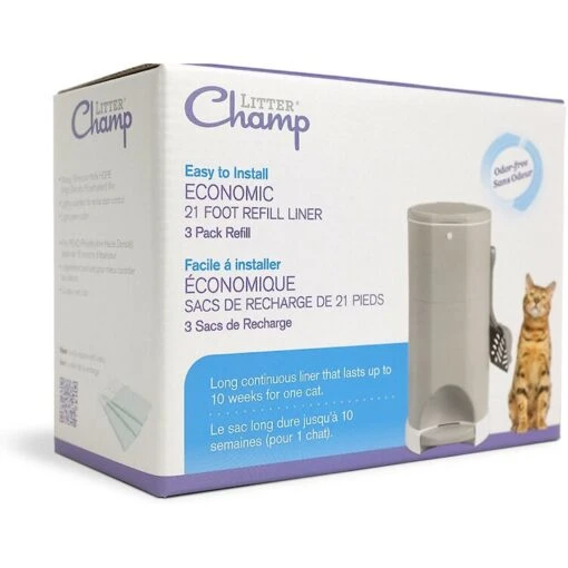 Litter Champ Cat Litter Waste Disposal System Scented Refill Liner, 3 Count -Cat Supply Store 127921 PT1. AC SS1800 V1568670722