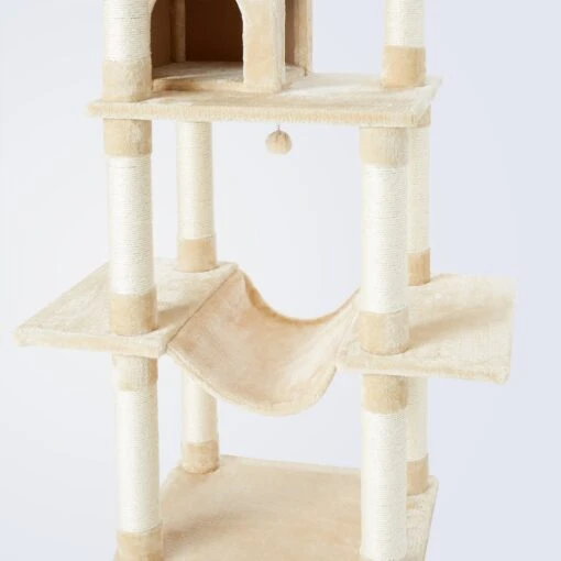 Frisco 78-in Faux Fur Cat Tree & Condo -Cat Supply Store 128068 PT2. AC SS1800 V1505930983