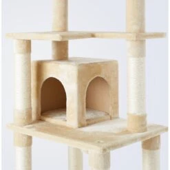 Frisco 78-in Faux Fur Cat Tree & Condo -Cat Supply Store 128068 PT3. AC SS1800 V1505930982