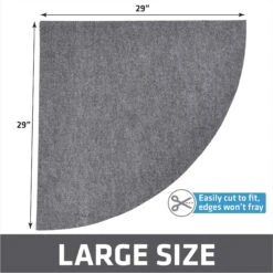 Drymate Corner Ridged Cat Litter Trapping Mat, Grey, 29.5-in X 29.5-in -Cat Supply Store 134952 PT4. AC SS1800 V1689627204