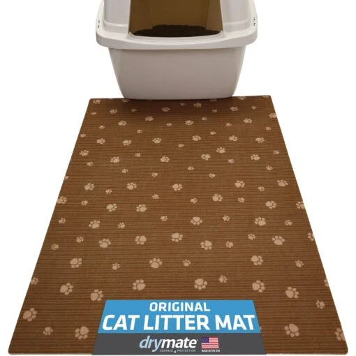 Drymate Protective & Decorative Cat Litter Mat, Brown Stripe, Large, 20-in X 28-in -Cat Supply Store 134957 MAIN. AC SS1800 V1692932482