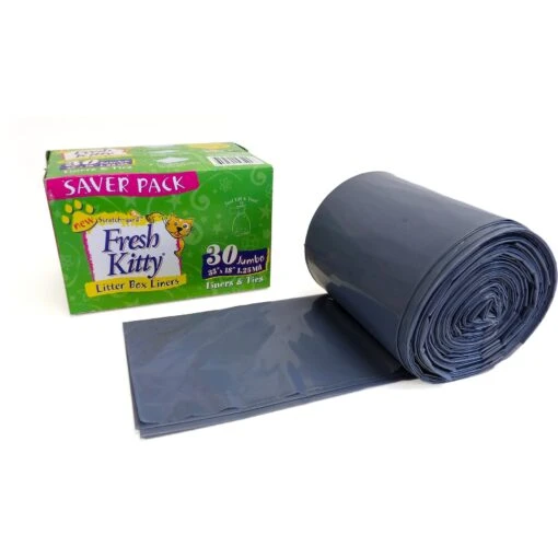 Fresh Kitty Jumbo Litter Box Liners & Ties -Cat Supply Store 135306 PT1. AC SS1800 V1502919437