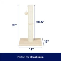 Frisco 21-in Sisal Cat Scratching Post With Toy -Cat Supply Store 140149 PT1. AC SS1800 V1584451582