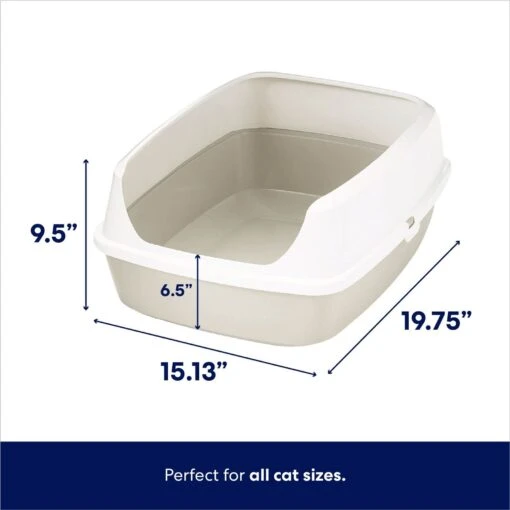 Frisco Open Top Cat Litter Box With Rim, Large -Cat Supply Store 141378 PT1. AC SS1800 V1675279934