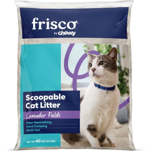 Frisco Lavender Fields Scented Clumping Clay Cat Litter, 40-lb Bag -Cat Supply Store 142651 MAIN. AC SS1800 V1657655544