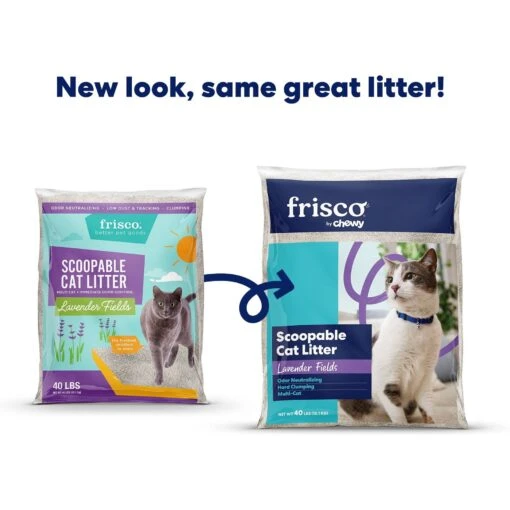 Frisco Lavender Fields Scented Clumping Clay Cat Litter, 40-lb Bag -Cat Supply Store 142651 PT1. AC SS1800 V1657655543