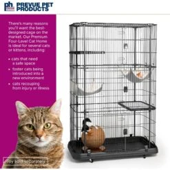 Prevue Pet Products Premium Cat Cage Playpen -Cat Supply Store 143766 PT2. AC SS1800 V1678976383