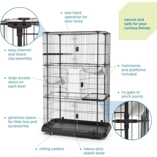 Prevue Pet Products Premium Cat Cage Playpen -Cat Supply Store 143766 PT3. AC SS1800 V1678974969