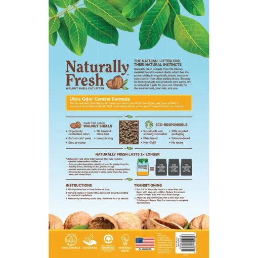 Naturally Fresh Multi-Cat Fresh Unscented Clumping Walnut Cat Litter -Cat Supply Store 144714 PT2. AC SS1800 V1597104683