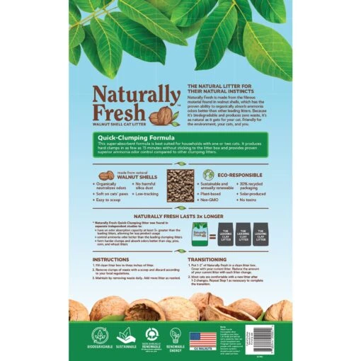 Naturally Fresh Unscented Clumping Walnut Cat Litter -Cat Supply Store 144718 PT2. AC SS1800 V1599021382