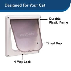 PetSafe 4-Way Locking Pet Door, Up To 15-lbs -Cat Supply Store 154662 PT2. AC SS1800 V1628119917