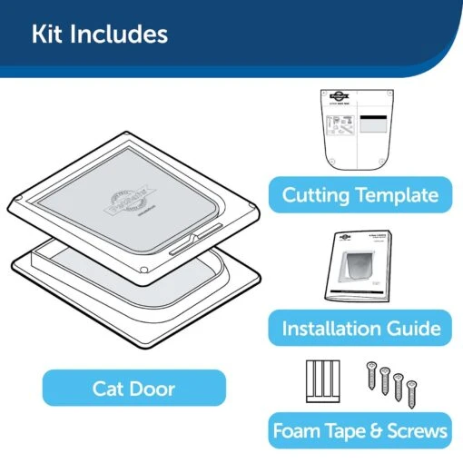 PetSafe 4-Way Locking Pet Door, Up To 15-lbs -Cat Supply Store 154662 PT4. AC SS1800 V1628117255