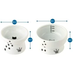 Necoichi Ceramic Elevated Cat Food & Water Bowl Set -Cat Supply Store 154902 PT3. AC SS1800 V1542038813