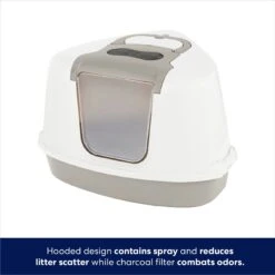 Frisco Flip Top Hooded Corner Cat Litter Box, Large, 21-in -Cat Supply Store 155656 PT3. AC SS1800 V1675279579