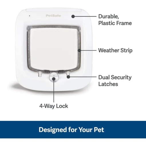 PetSafe 4-Way Locking Microchip Entry Cat Door -Cat Supply Store 159086 PT2. AC SS1800 V1626448950