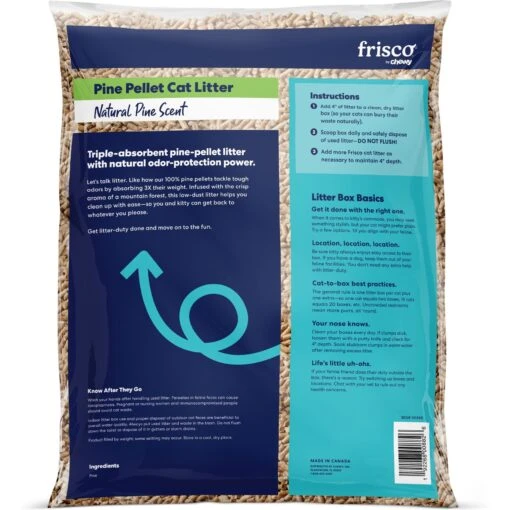 Frisco Pine Pellet Unscented Non-Clumping Wood Cat Litter -Cat Supply Store 161458 PT2. AC SS1800 V1657656016