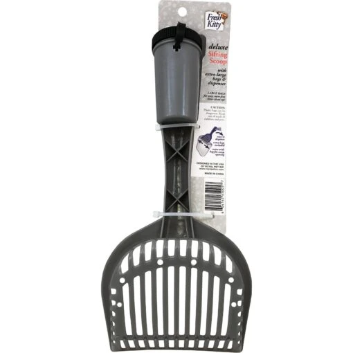 Fresh Kitty Large Deluxe Cat Litter Scoop With Waste Bag Handle -Cat Supply Store 166726 PT1. AC SS1800 V1556122702