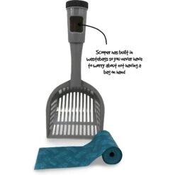 Fresh Kitty Large Deluxe Cat Litter Scoop With Waste Bag Handle -Cat Supply Store 166726 PT2. AC SS1800 V1556122707