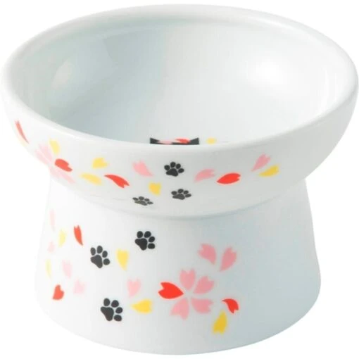 Necoichi Raised Cat Food Bowl, Sakura -Cat Supply Store 169391 MAIN. AC SS1800 V1649339229