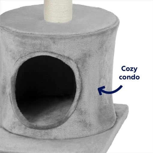 Frisco 42-in Heavy Duty Faux Fur Cat Tree & Condo -Cat Supply Store 169398 PT2. AC SS1800 V1667229084