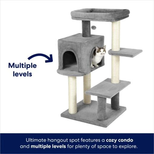 Frisco 48-in Heavy Duty Faux Fur Cat Tree & Condo -Cat Supply Store 169399 PT2. AC SS1800 V1667228270