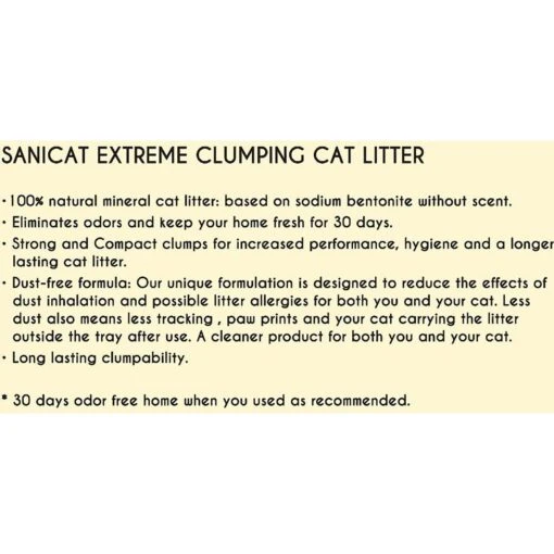 Sanicat Extreme Multi-Cat Floral Scent Clumping Clay Cat Litter, 21-lb Box -Cat Supply Store 173868 PT1. AC SS1800 V1590499565