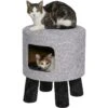 MidWest 1-Story Feline Nuvo Stella Cat Condo, Silver -Cat Supply Store 176500 MAIN. AC SS1800 V1559591527