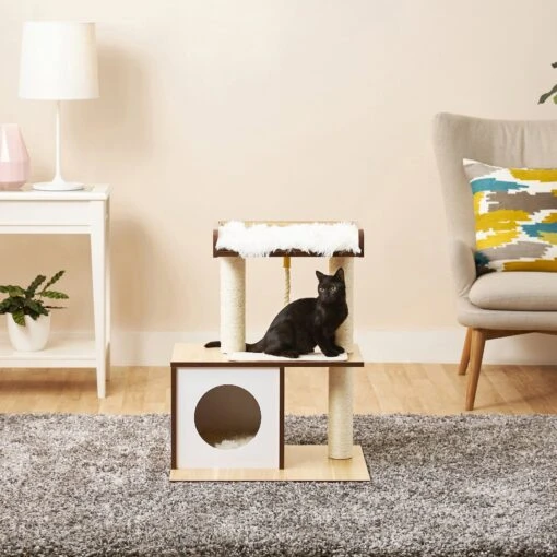 Frisco 28.5-in Modern Cat Tree & Condo -Cat Supply Store 177907 MAIN. AC SS1800 V1584451194