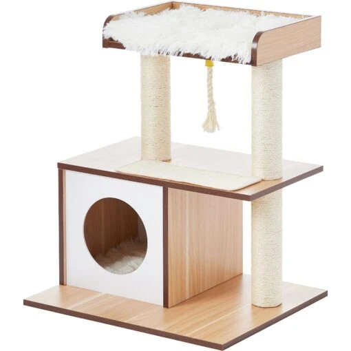 Frisco 28.5-in Modern Cat Tree & Condo -Cat Supply Store 177907 PT5. AC SS1800 V1584453388