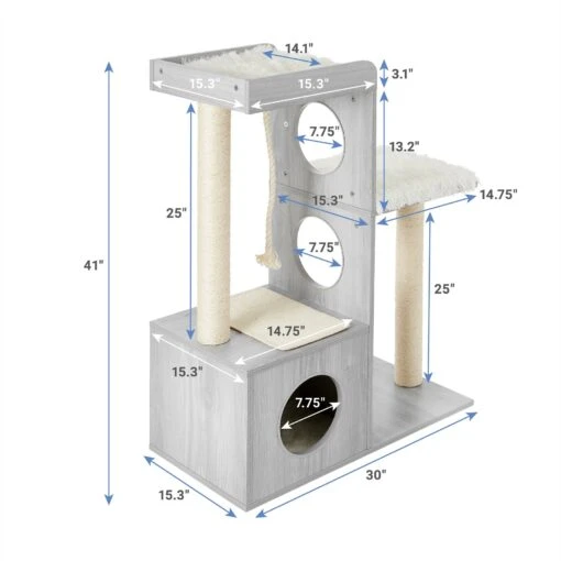 Frisco Modern Cat Tree & Condo -Cat Supply Store 177914 PT1. AC SS1800 V1584452227