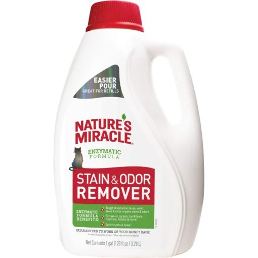 Nature's Miracle Cat Enzymatic Stain Remover & Odor Eliminator Refill, 1-gal Bottle -Cat Supply Store 178085 MAIN. AC SS1800 V1701116416