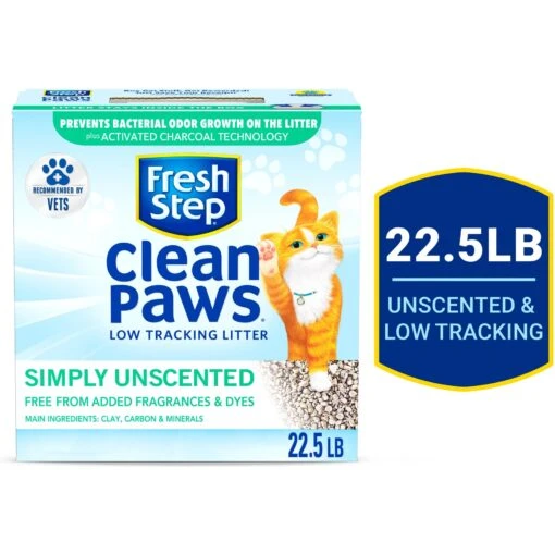 Fresh Step Clean Paws Simply Unscented Clumping Clay Cat Litter -Cat Supply Store 179540 MAIN. AC SS1800 V1695149127