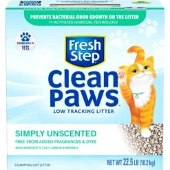 Fresh Step Clean Paws Simply Unscented Clumping Clay Cat Litter -Cat Supply Store 179540 PT6. AC SS1800 V1695137730