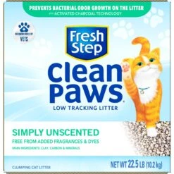 Fresh Step Clean Paws Simply Unscented Clumping Clay Cat Litter -Cat Supply Store 179540 PT7. AC SS1800 V1695151040