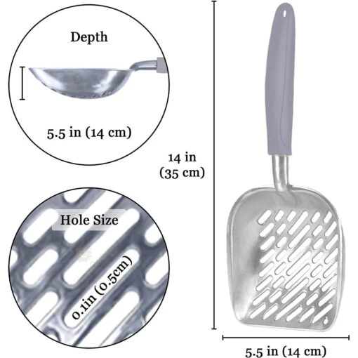 SunGrow Non-Stick Metal Scoop Kitty Box Cat Litter Scooper -Cat Supply Store 179562 PT6. AC SS1800 V1679931135