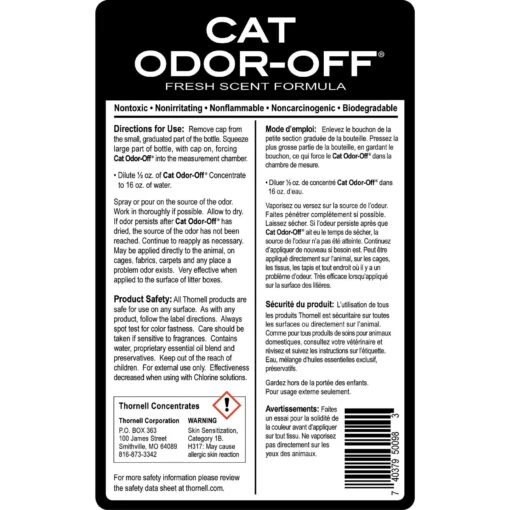 Thornell Cat Odor-Off Fresh Scent Concentrate -Cat Supply Store 179590 PT1. AC SS1800 V1563290922