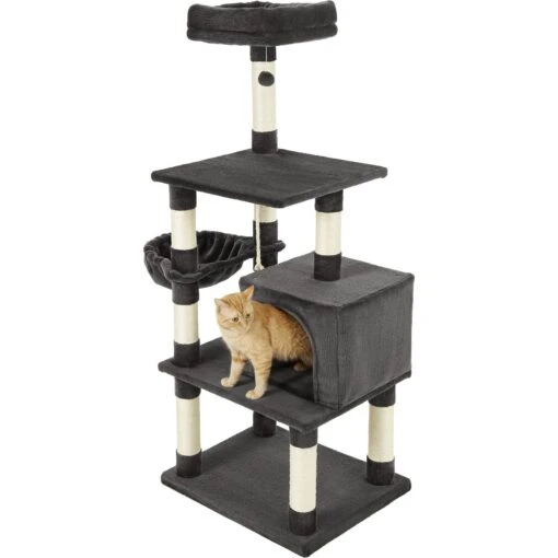 Frisco 59-in Faux Fur Cat Tree & Condo -Cat Supply Store 180387 PT5. AC SS1800 V1584453425