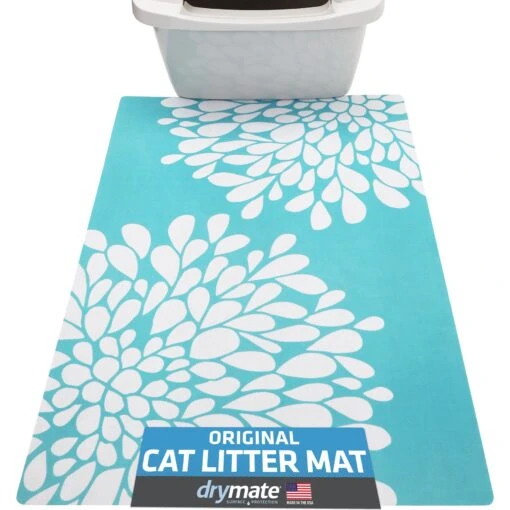 Drymate Protecitve & Decorative Cat Litter Mat, Rejuvenation Blue, Large, 20-in X 28-in -Cat Supply Store 181544 MAIN. AC SS1800 V1692971830