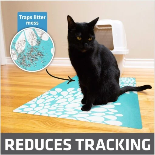 Drymate Protecitve & Decorative Cat Litter Mat, Rejuvenation Blue, Large, 20-in X 28-in -Cat Supply Store 181544 PT2. AC SS1800 V1690996621