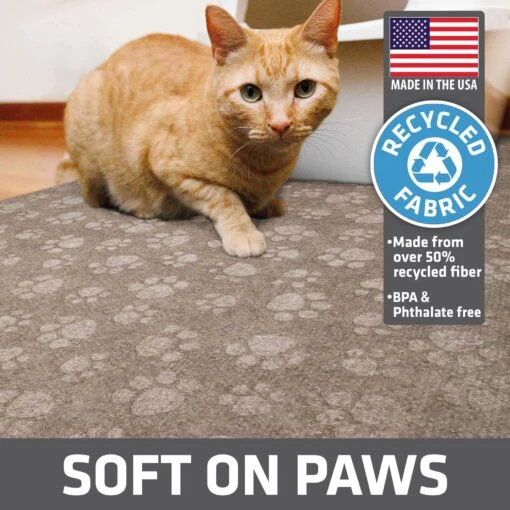 Drymate Premium Debossed Paw Cat Litter Trapping Mat, Taupe, X-Large, 28-in X 34-in -Cat Supply Store 181550 PT3. AC SS1800 V1691002848