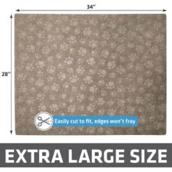 Drymate Premium Debossed Paw Cat Litter Trapping Mat, Taupe, X-Large, 28-in X 34-in -Cat Supply Store 181550 PT5. AC SS1800 V1691003207